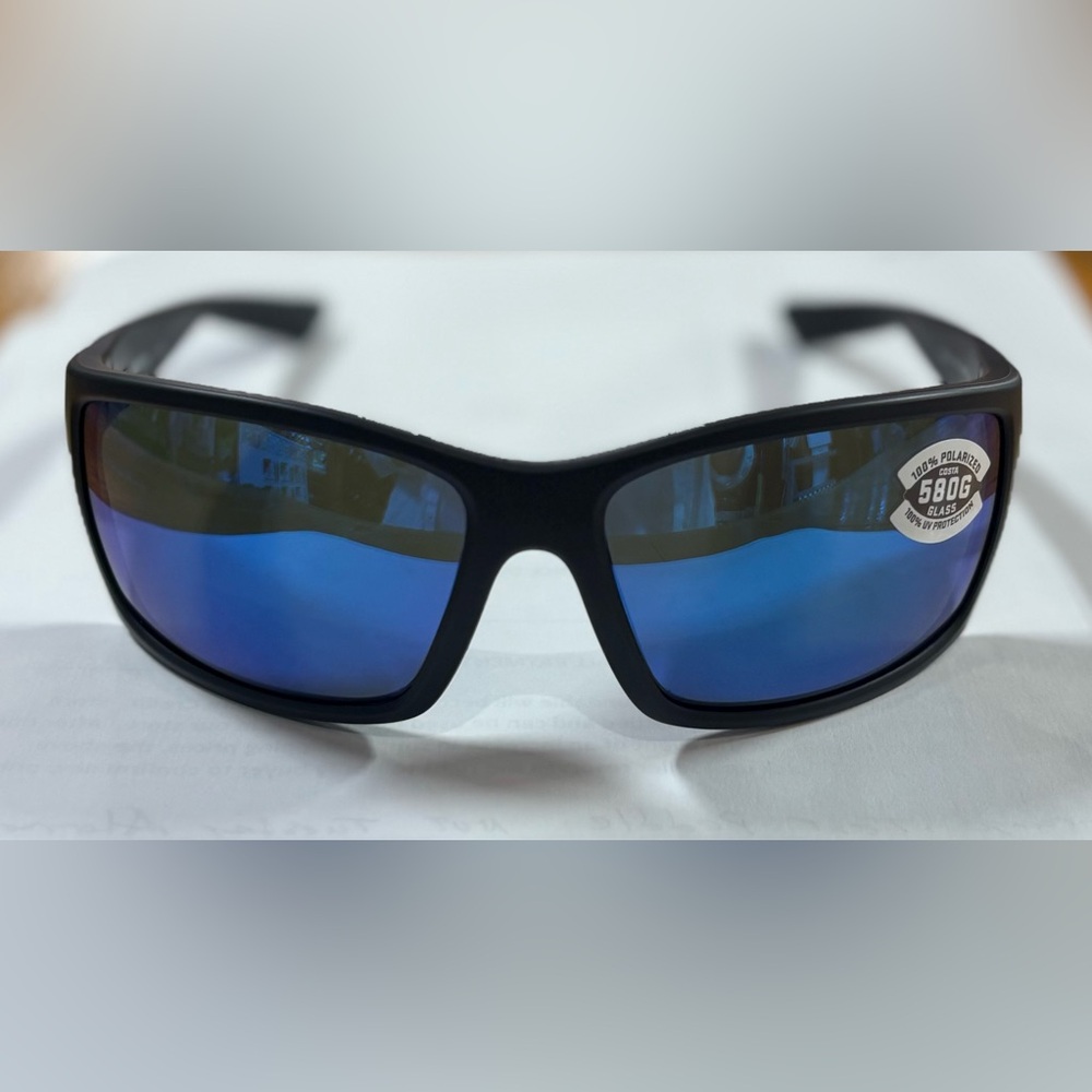 Costa Black Sunglasses with Blue Lenses